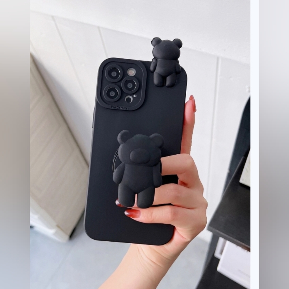 3D cute bear phone case
